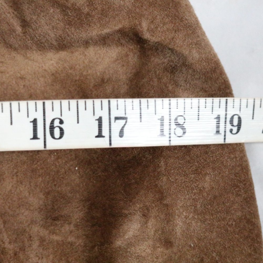 VTG LORD & TAYLOR Silky Suede Leather Skirt Sz 10 Women - Picture 11 of 13
